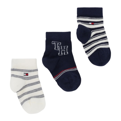 Product Tommy Hilfiger Βρεφικές Κάλτσες TH Σετ 3τμχ - Μπλε/Άσπρο base image
