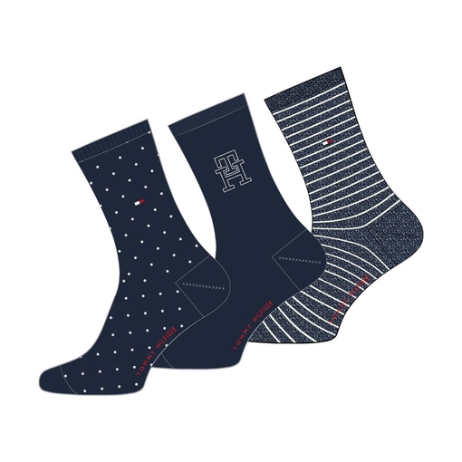 Product Tommy Hilfiger Γυναικείες Κάλτσες TH Σετ 3τμχ σε Κουτί Δώρου - Navy Μπλε base image