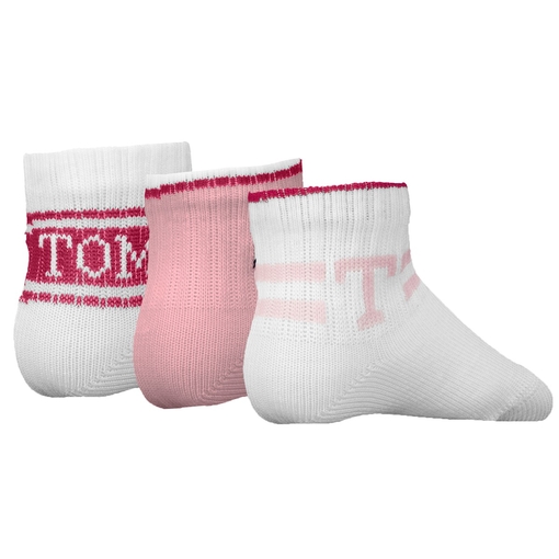 Product Tommy Hilfiger Βρεφικές Κάλτσες TH Σετ 3τμχ - Άσπρο/Ροζ base image
