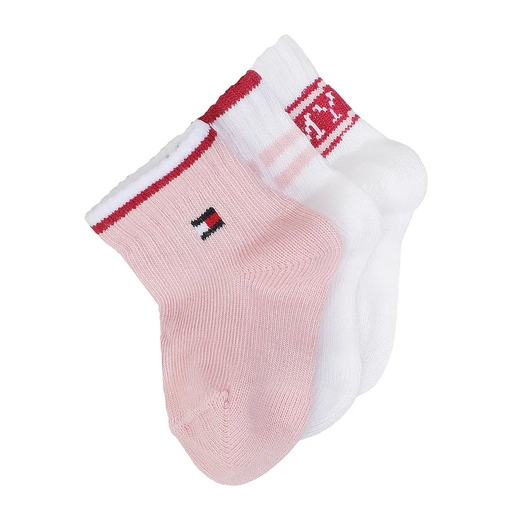 Product Tommy Hilfiger Βρεφικές Κάλτσες TH Σετ 3τμχ - Άσπρο/Ροζ base image