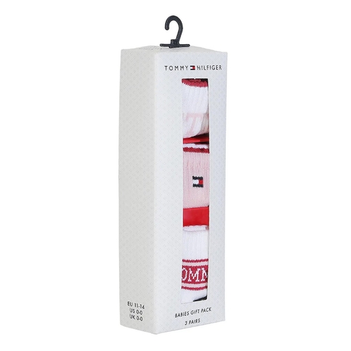 Product Tommy Hilfiger Βρεφικές Κάλτσες TH Σετ 3τμχ - Άσπρο/Ροζ base image