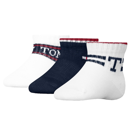 Product Tommy Hilfiger Βρεφικές Κάλτσες TH Σετ 3τμχ - Άσπρο/Μπλε base image