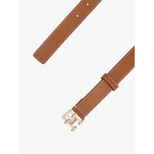 Product Tommy Hilfiger Γυναικεία Λεπτή Δερμάτινη Ζώνη TH Monogram 2.5cm Καφέ 95cm base image