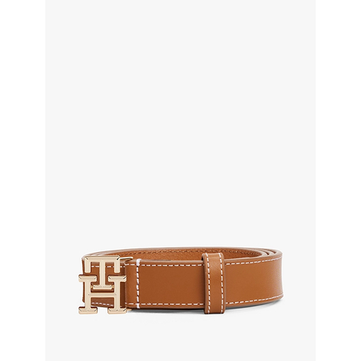 Product Tommy Hilfiger Γυναικεία Λεπτή Δερμάτινη Ζώνη TH Monogram 2.5cm Καφέ 95cm base image