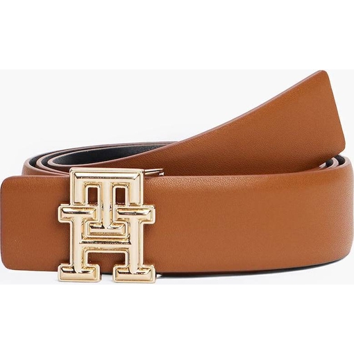 Product Tommy Hilfiger Γυναικεία Μικρή Δερμάτινη Ζώνη Διπλής Όψεως TH Rev Monogram 3.0 Ταμπά/Μαύρη 85cm base image