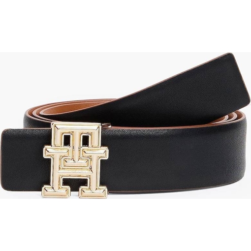 Product Tommy Hilfiger Γυναικεία Μικρή Δερμάτινη Ζώνη Διπλής Όψεως TH Rev Monogram 3.0 Ταμπά/Μαύρη 85cm base image