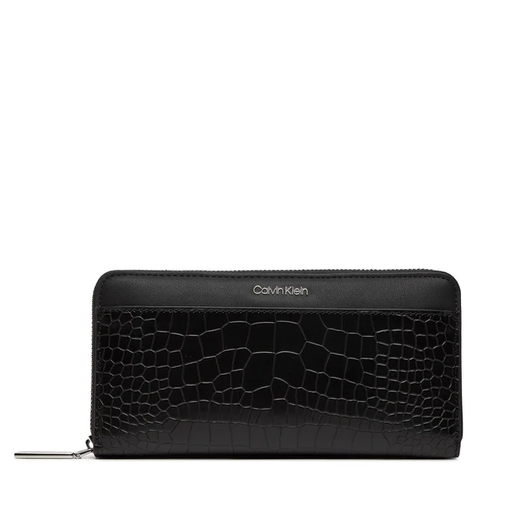 Product Calvin Klein Large Wallet Women's Ck Must Lg Zip Around_Croco Black base image