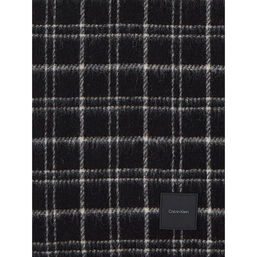 Product Calvin Klein Men's Mini Check Wool Scarf Black base image