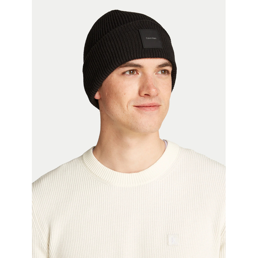 Product Calvin Klein Cotton/Wool Fine Rib Beanie Black base image