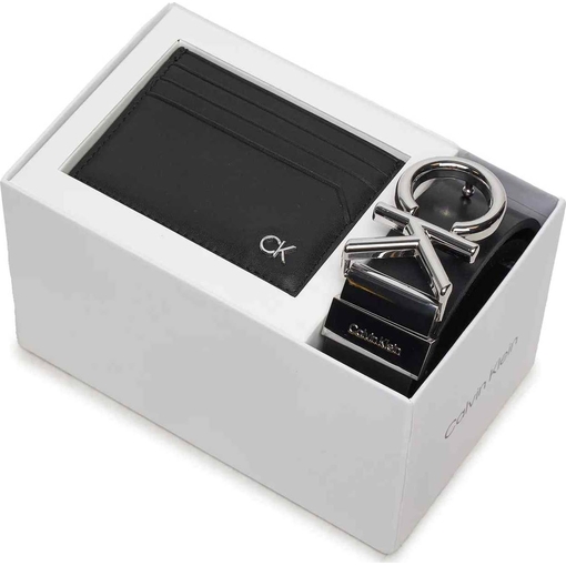 Product Calvin Klein Men's Medium Belt & Business Card Holder Set Black base image
