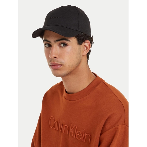 Product Calvin Klein Hat Jockey Patch Logo Wool Baseball Cap Black base image