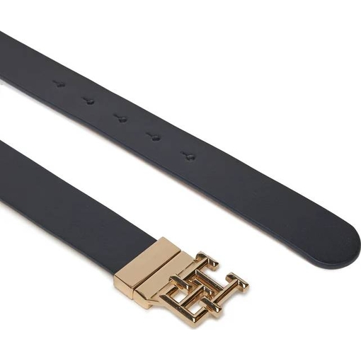 Product Tommy Hilfiger Γυναικεία Μικρή Δερμάτινη Ζώνη Διπλής Όψεως Logo Rev 3.0 Mono Space Blue/White Clay 95cm base image