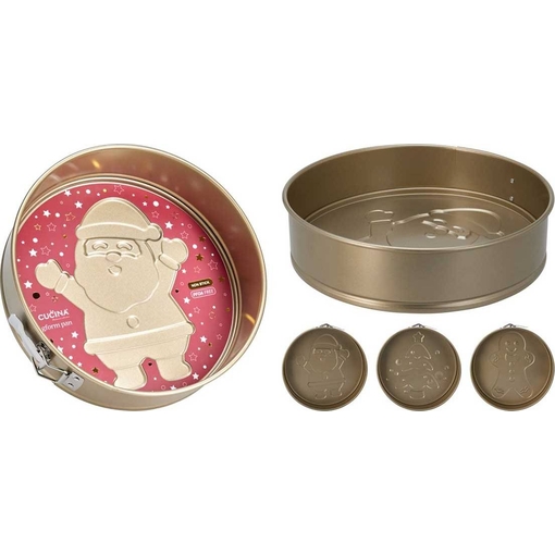 Product Marva Χριστουγεννιάτικη Στρογγυλή Αντικολλητική Φόρμα 26εκ 3 Σχέδια Μεταλλική base image