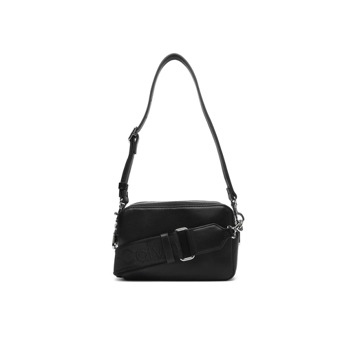 Product Calvin Klein Women's Small Handbag Webbing Double Strap Camera Bag Black base image