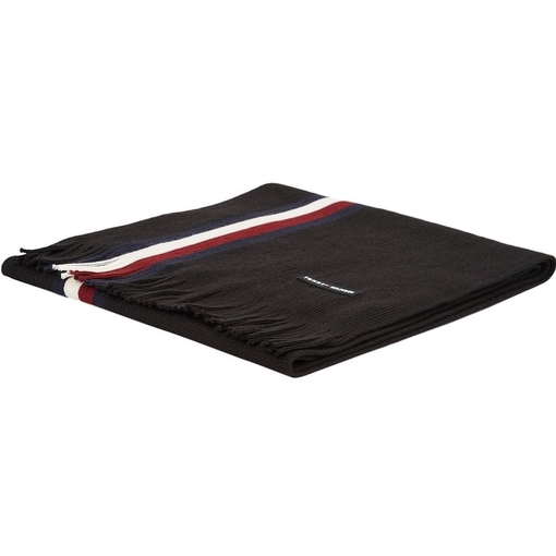 Product Tommy Hilfiger Ανδρικό Μακρύ Κασκόλ Heritage Signature Ρίγα Μαύρο base image