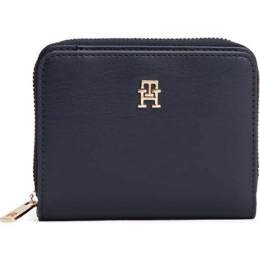 Product Tommy Hilfiger Women's Medium Wallet TH Icon Medium Zip-Around Flap Dark Blue base image