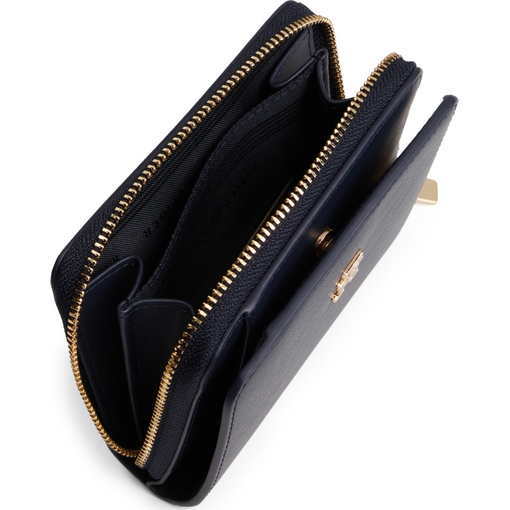 Product Tommy Hilfiger Women's Medium Wallet TH Icon Medium Zip-Around Flap Dark Blue base image