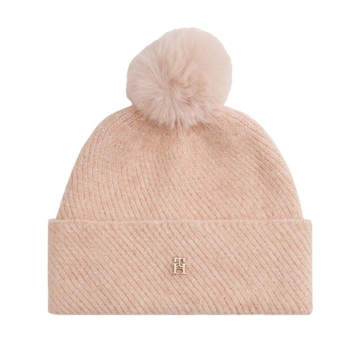 Product Tommy Hilfiger Γυναικείο Πλεκτό Σκουφάκι Pom Pom Lurex Ροζ base image