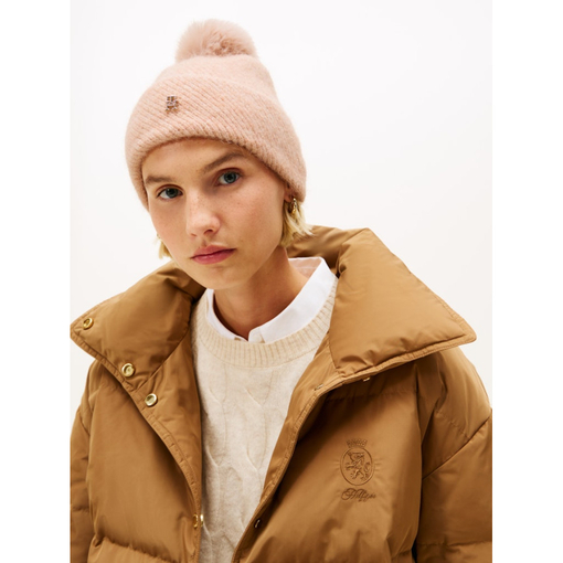 Product Tommy Hilfiger Γυναικείο Πλεκτό Σκουφάκι Pom Pom Lurex Ροζ base image