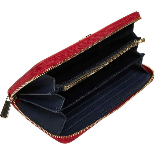 Product Tommy Hilfiger Women's Large Wallet TH Icon Large Zip-Around Red base image