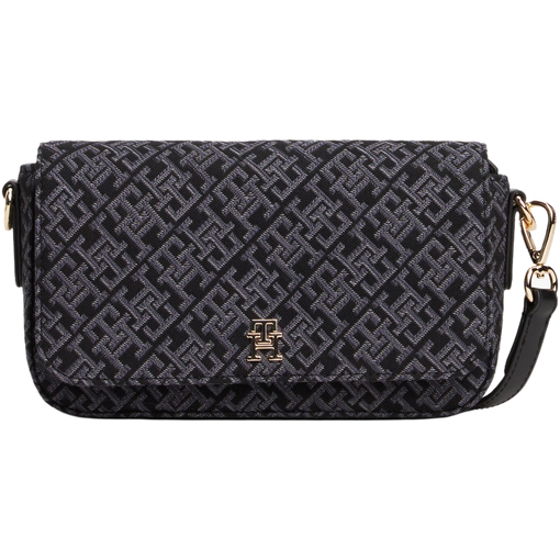 Product Tommy Hilfiger Γυναικεία Μικρή Τσάντα Crossbody TH Icon Conversational Crossover Μαύρη base image