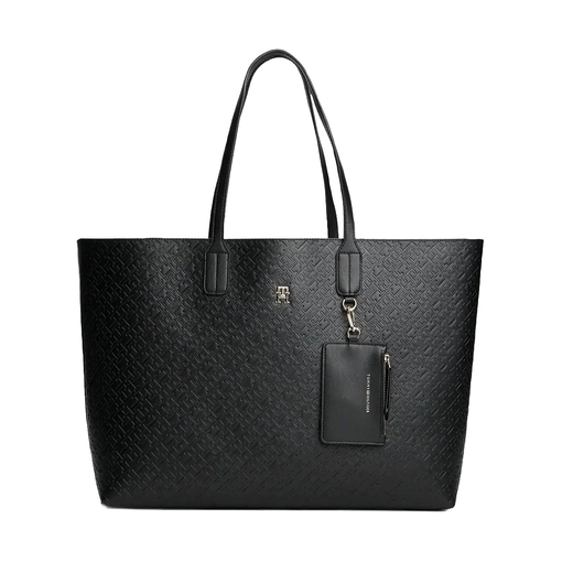 Product Tommy Hilfiger Γυναικεία Μεγάλη Τσάντα Tote TH Icon Tote Mono Μαύρη base image