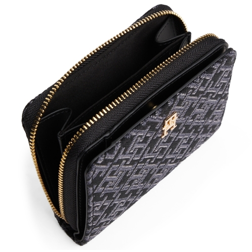 Product Tommy Hilfiger Γυναικείο Μεσαίο Πορτοφόλι Icon Flap Ziparound Μαύρο base image