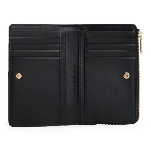 Product Tommy Hilfiger Γυναικείο Μεσαίο Πορτοφόλι Icon Bifold TH Monogram Μαύρο base image