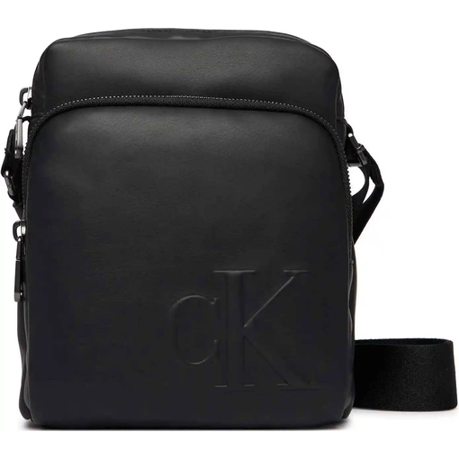 Product Calvin Klein Men's Small Bold Ck Pocket Reporter Bag Black base image