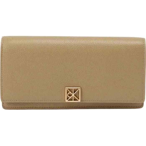 Product Calvin Klein Γυναικείο Μεγάλο Πορτοφόλι Emblem HW Pebble Long Bifold Ανοιχτό Καφέ base image