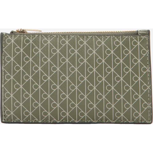 Product Calvin Klein Γυναικείο Μικρό Πορτοφόλι Καρτοθήκη Αll Over Print Top Zip Cardcase Χακί base image