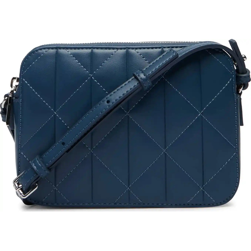 Product Calvin Klein Women's Small Bag Quilted Double Zip Camera Bag Blue base image