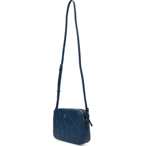 Product Calvin Klein Women's Small Bag Quilted Double Zip Camera Bag Blue base image