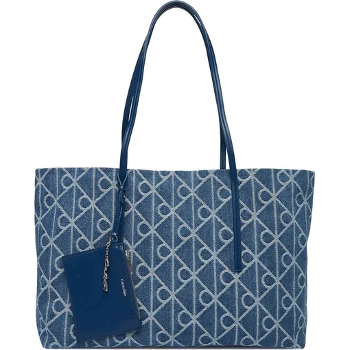 Product Calvin Klein Γυναικεία Μεγάλη Τσάντα Tote Emblem AOP Denim Tote Pouch Μπλε base image