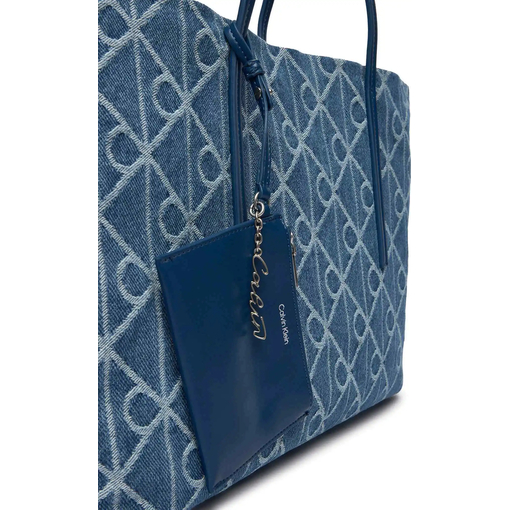Product Calvin Klein Γυναικεία Μεγάλη Τσάντα Tote Emblem AOP Denim Tote Pouch Μπλε base image