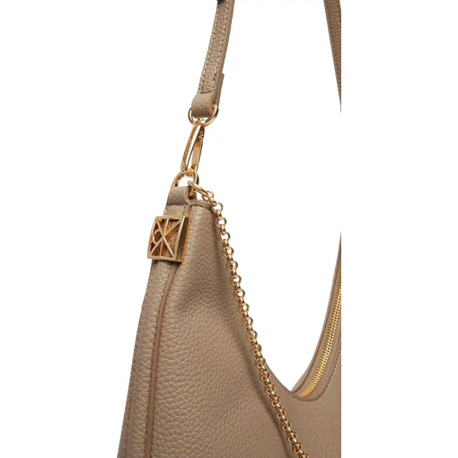 Product Calvin Klein Women's Large Emblem HW Pebble Shoulder Bag Beige base image