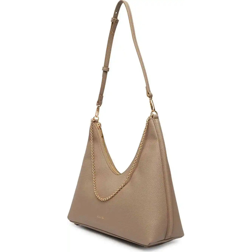 Product Calvin Klein Women's Large Emblem HW Pebble Shoulder Bag Beige base image