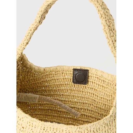 Product Calvin Klein Women's Small Shoulder Bag Bold CK Raffia SM Shoulder Bag Beige base image