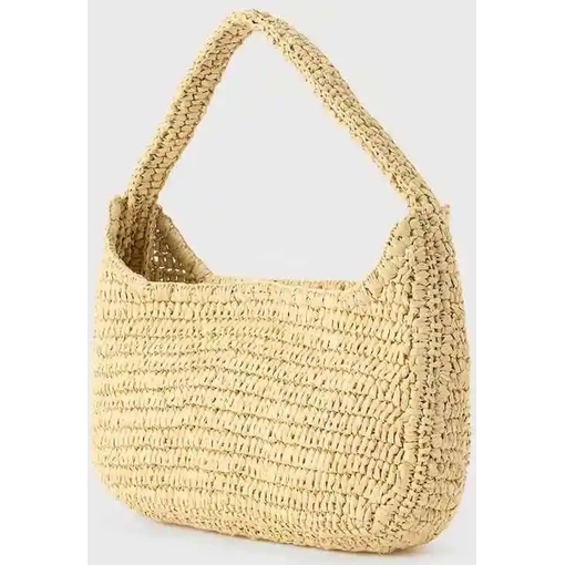 Product Calvin Klein Women's Small Shoulder Bag Bold CK Raffia SM Shoulder Bag Beige base image