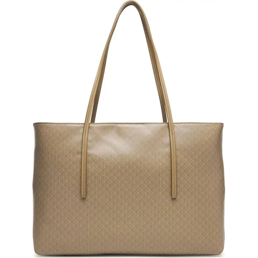 Product Calvin Klein Women's Large Emblem All Over Print Tote With Pouch Beige base image