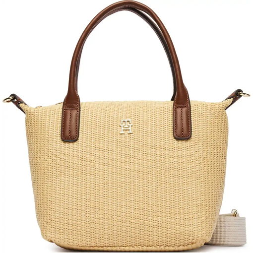 Product Tommy Hilfiger Γυναικεία Μικρή Τσάντα Tote Popette Mini Raffia Μπεζ base image