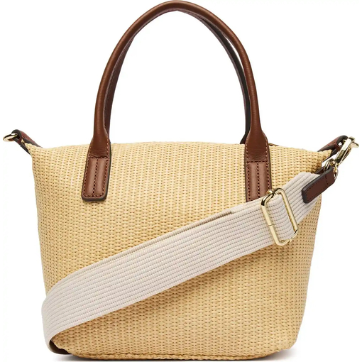 Product Tommy Hilfiger Γυναικεία Μικρή Τσάντα Tote Popette Mini Raffia Μπεζ base image