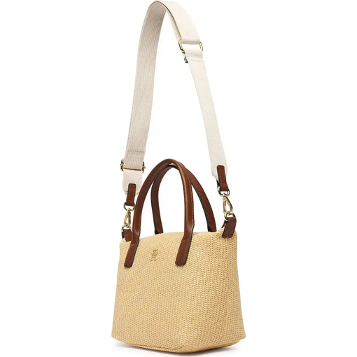 Product Tommy Hilfiger Γυναικεία Μικρή Τσάντα Tote Popette Mini Raffia Μπεζ base image