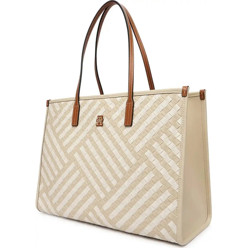 Product Tommy Hilfiger Γυναικεία Μεγάλη Τσάντα Tote ΤΗ City Μπεζ base image