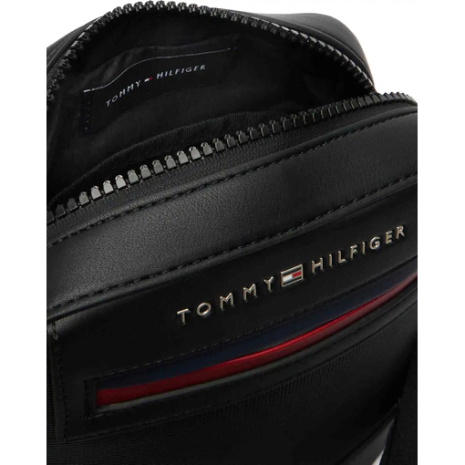 Product Tommy Hilfiger Ανδρική Μικρή Τσάντα Χιαστί Th Foundation Mini Reporter Μαύρη base image