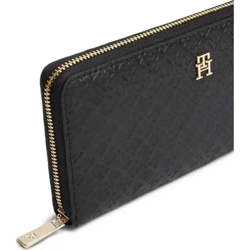 Product Tommy Hilfiger Women's Large Wallet TH Icon LRG ZA Mono Black base image