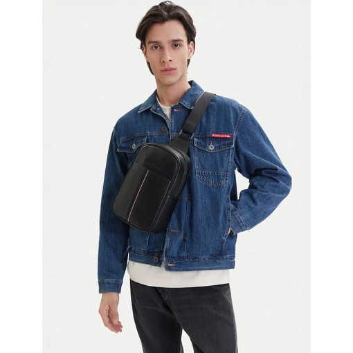 Product Tommy Hilfiger Ανδρικό Μικρό Τσαντάκι Slingpack ΤΗ Central Μαύρο base image
