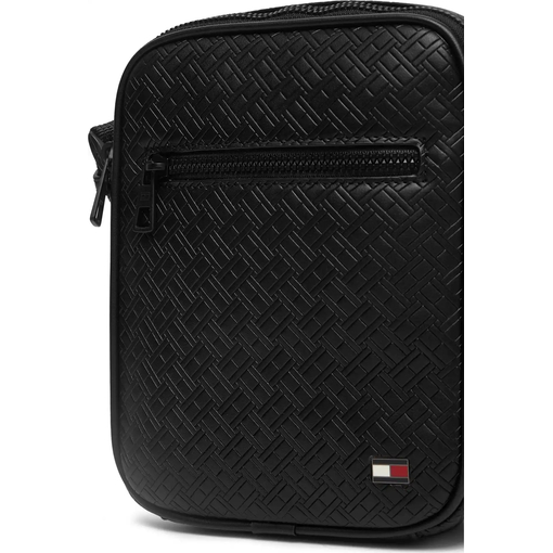 Product Tommy Hilfiger Ανδρικό Μικρό Τσαντάκι Mini Reporter ΤΗ Embossed Flag Μαύρο base image