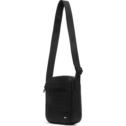 Product Tommy Hilfiger Ανδρικό Μικρό Τσαντάκι Mini Reporter ΤΗ Embossed Flag Μαύρο base image
