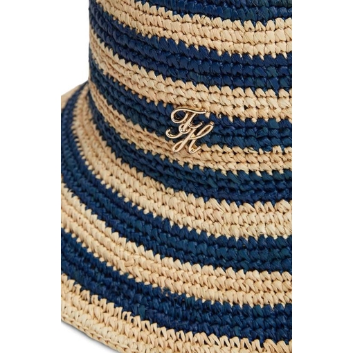 Product Tommy Hilfiger Γυναικείο Μεσαίο Καπέλο Bucket Logo Striped Raffia Μπλε/Μπεζ base image